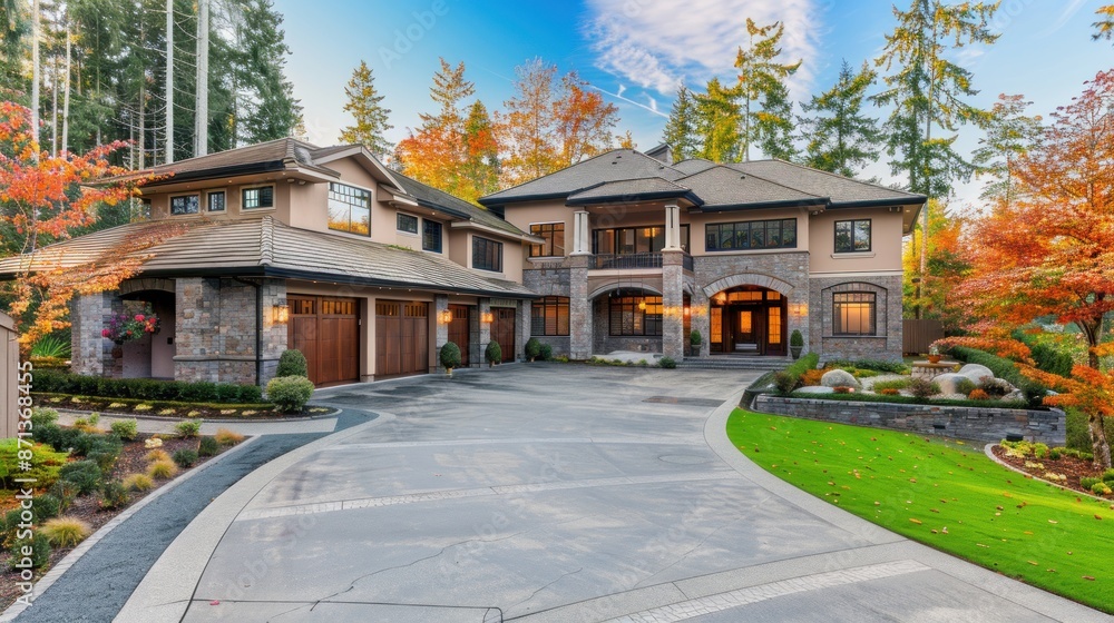 Beautiful large house with driveway, and garage. Beautiful large house with driveway, and garage.