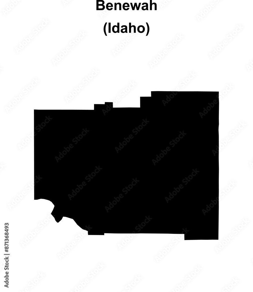 Benewah County (Idaho) blank outline map Benewah County (Idaho) blank outline map