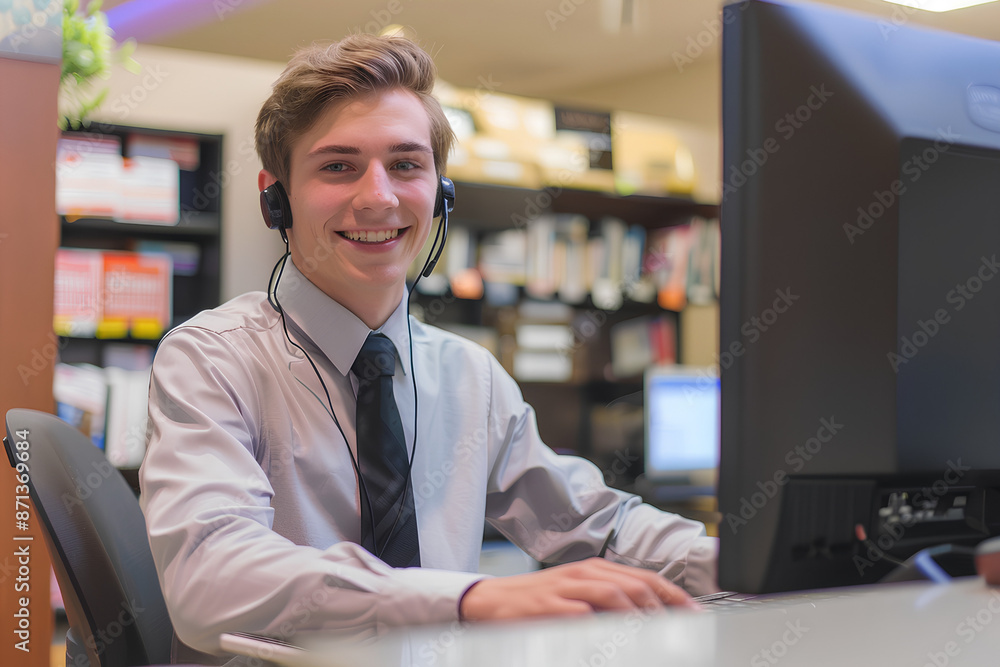 Smiling Customer Support Agent Smiling Customer Support Agent