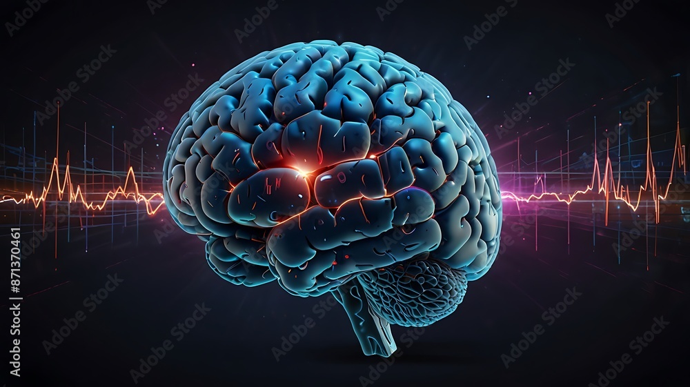 World Stroke Day, brain with stroke, symbolizing the medical focus. World Stroke Day, brain with stroke, symbolizing the medical focus.