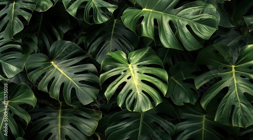 Wallpaper Mural close up of green leaves Torontodigital.ca