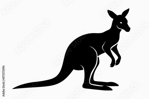 kangaroo silhouette vector illustration