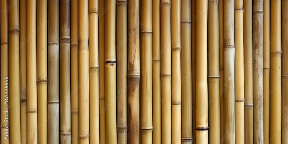 Naklejka premium Natural Bamboo Wall Texture