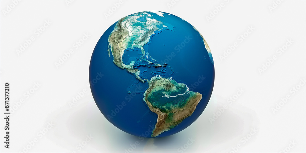 Fototapeta premium Globe of the earth isolated on white background