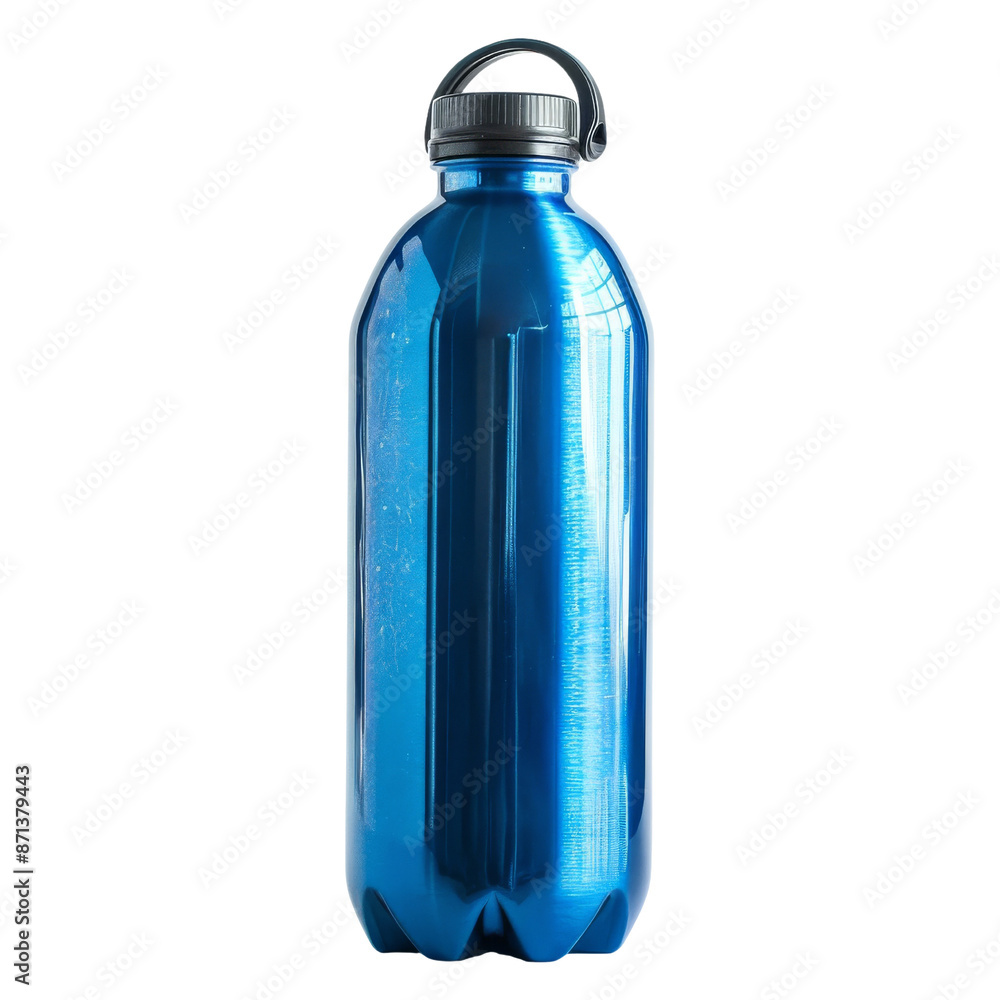 Blue Water Bottle with Black Lid Blue Water Bottle with Black Lid