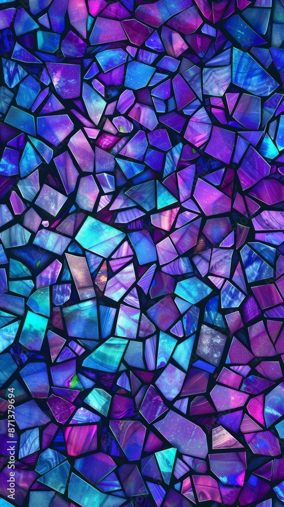 Fototapeta premium Abstract Purple And Blue Mosaic Wallpaper