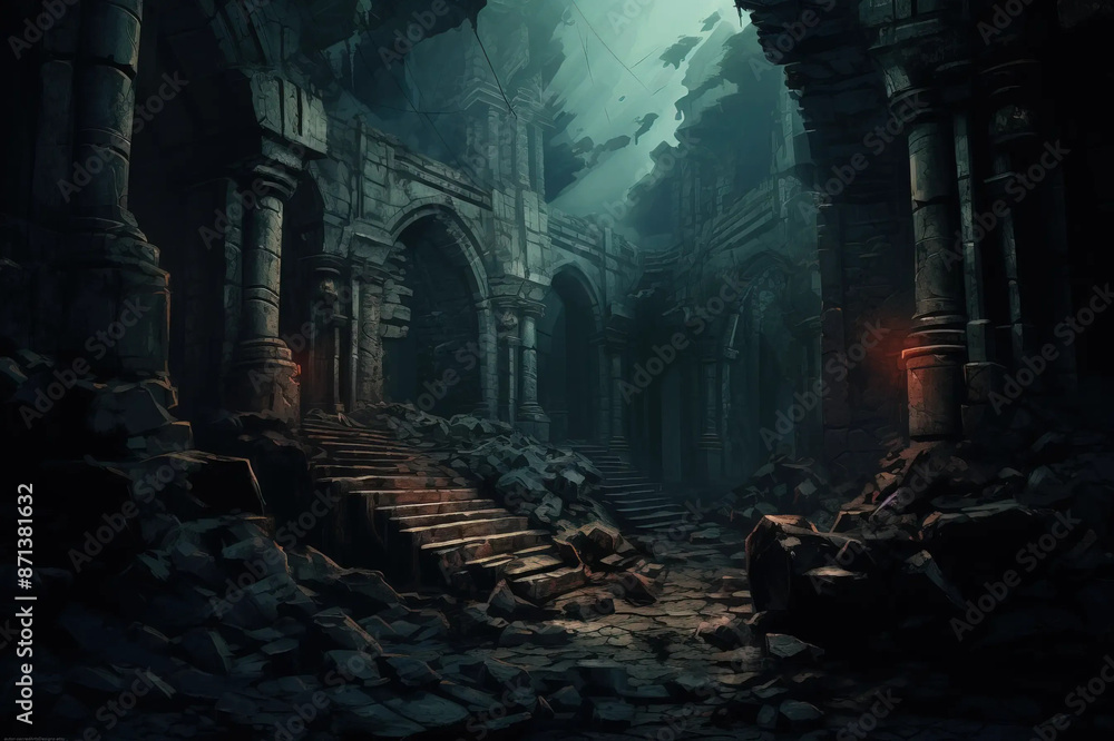 Castle Guardian in a Chilling, Enigmatic Realm Fantasy wallpaper Castle Guardian in a Chilling, Enigmatic Realm Fantasy wallpaper