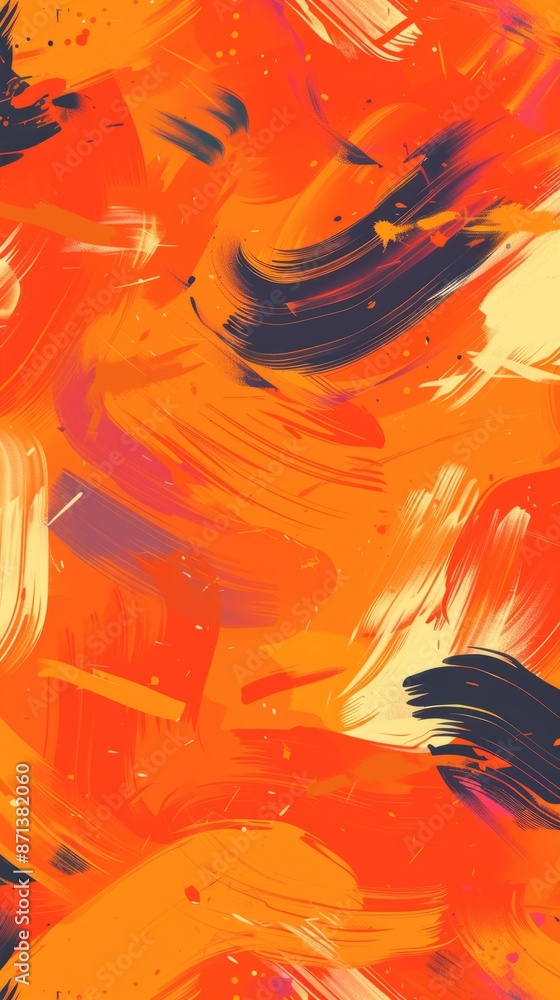Fototapeta premium Abstract Orange And Yellow Digital Art Wallpaper