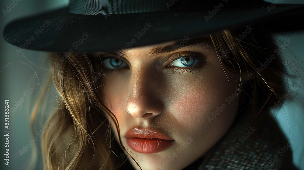 Woman in classic retro attire, exuding elegance and grace amidst an enchanting vintage ambiance Woman in classic retro attire, exuding elegance and grace amidst an enchanting vintage ambiance