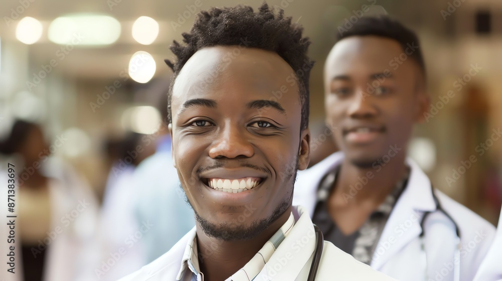 A smiling black doctor A smiling black doctor