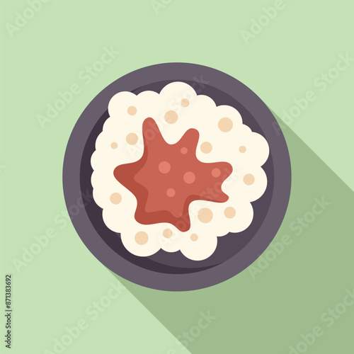 Korean cuisine bibimbap dish with gochujang sauce served in a restaurant