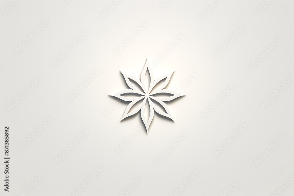 A star shaped symbol on a white background A star shaped symbol on a white background