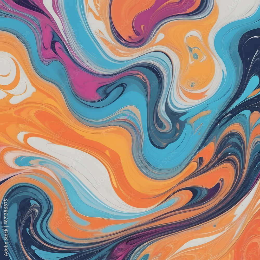 Abstract wave pattern background with seamless design and blue swirls Abstract wave pattern background with seamless design and blue swirls