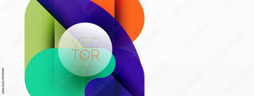 Minimal round shapes geometric abstract background. Circle design. Trendy techno business template for wallpaper, banner, background or landing Minimal round shapes geometric abstract background. Circle design. Trendy techno business template for wallpaper, banner, background or landing