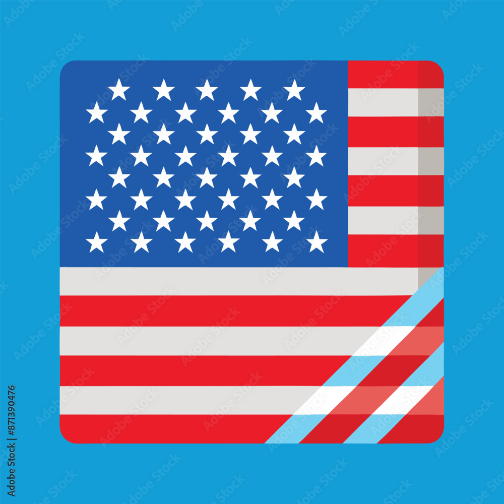 USA flag vector illustration. USA flag vector illustration.