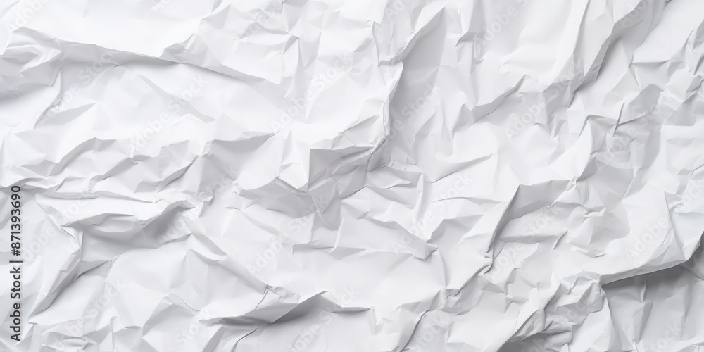 Obraz premium Abstract White Crumpled Paper Texture