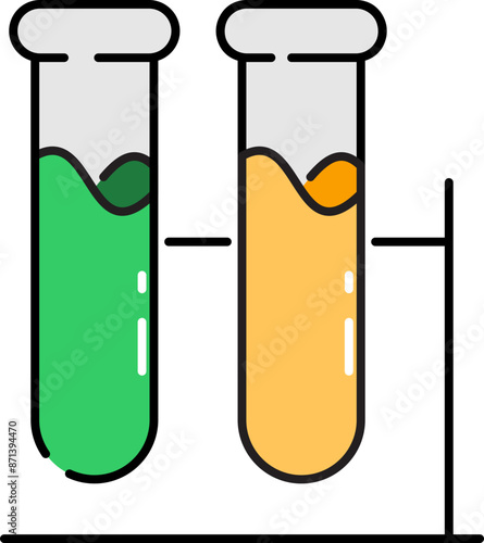 Chemical flask illustration
