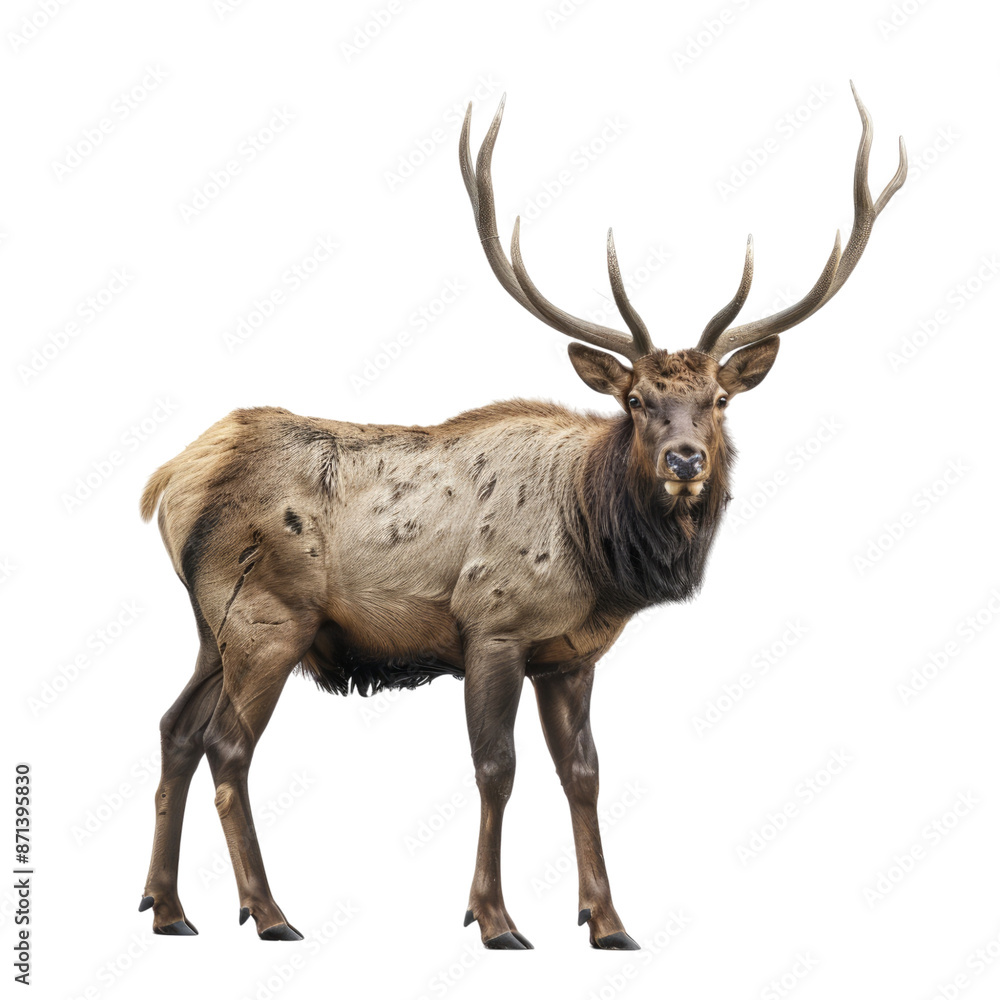 Photo of Elk isolated on transparent background Photo of Elk isolated on transparent background