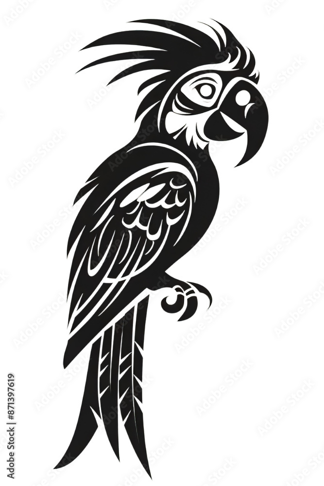 Fototapeta premium Silhouette Parrot