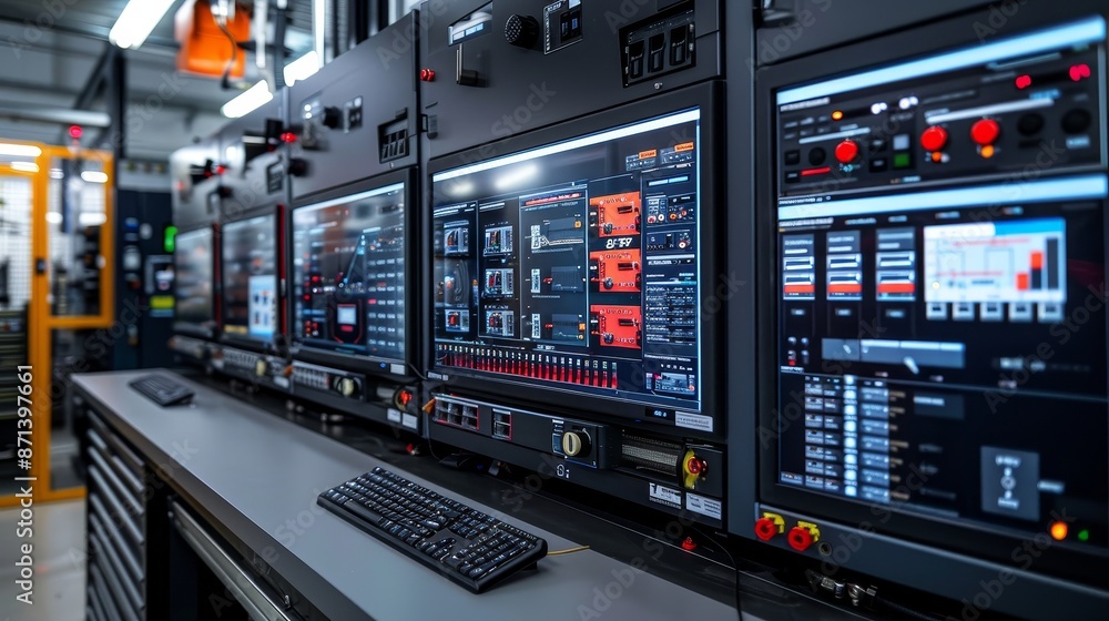 Innovative system integrating multiple devices, showcasing a seamless blend of modern technology and engineering excellence Innovative system integrating multiple devices, showcasing a seamless blend of modern technology and engineering excellence