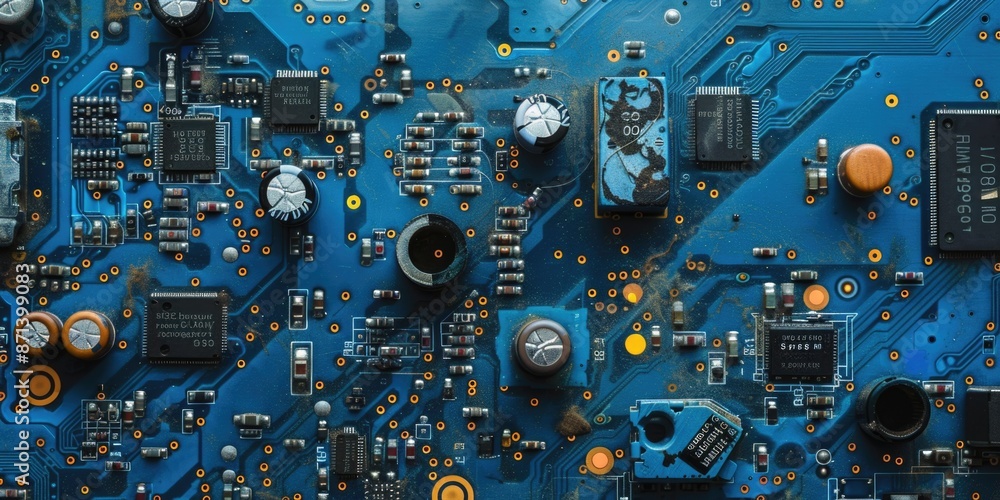 Fototapeta premium Computer Motherboard Close Up