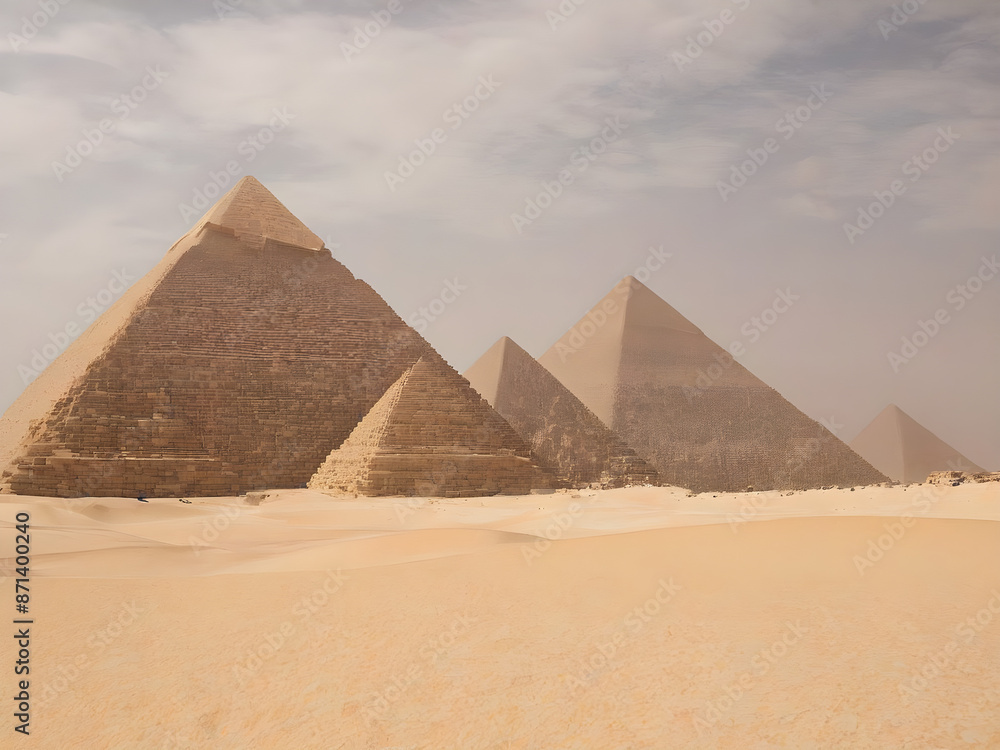 pyramids in desert pyramids in desert