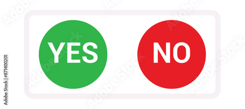 Yes or No Buttons Click: Royalty-Free Pressing Button Illustration