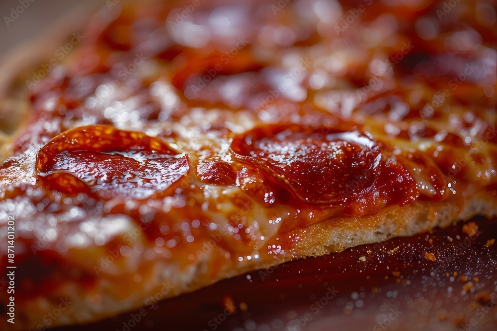 Pepperoni pizza on a wooden background. Close-up. Pepperoni pizza on a wooden background. Close-up.