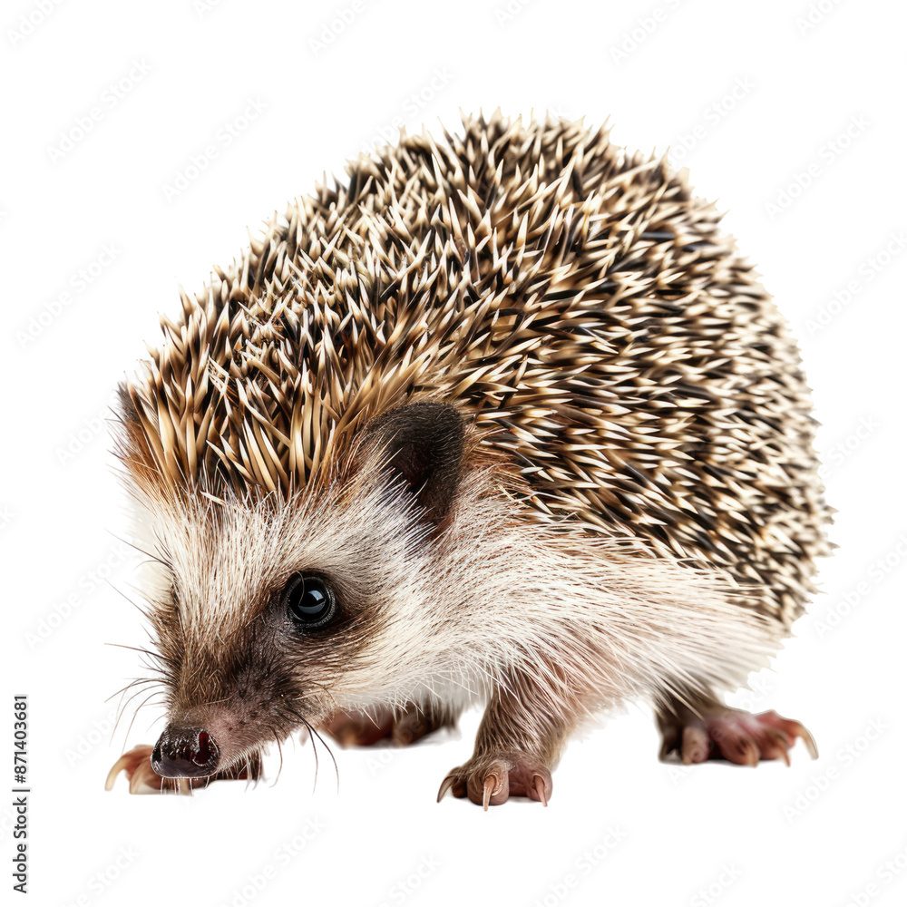 Obraz premium Photo of Hedgehog isolated on transparent background