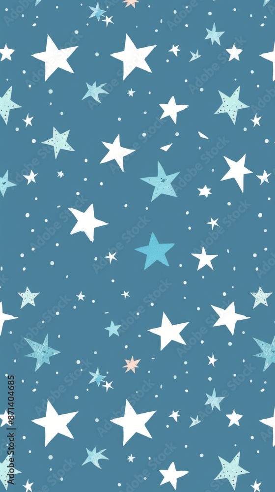 Blue Wallpaper With White and Blue Stars Blue Wallpaper With White and Blue Stars