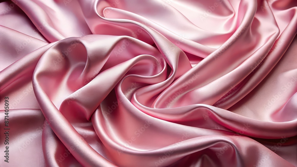 Obraz premium Satin pink fabric with a smooth background texture, satin, pink, fabric, luxurious, elegant, soft, smooth, textile, background