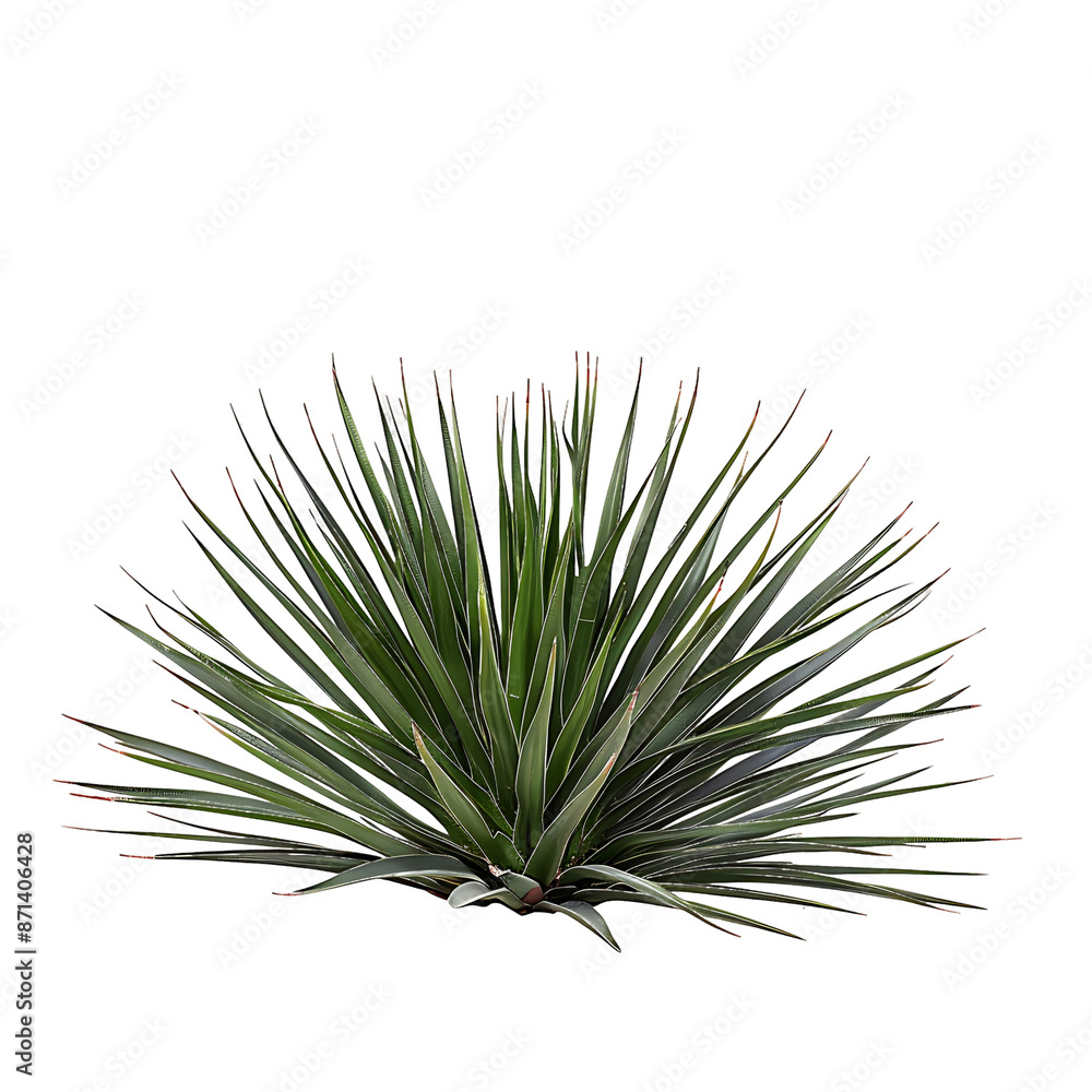Fototapeta premium Agave Stricta Bush Isolated on Transparent Cutout