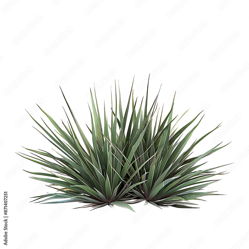Agave Stricta Bush Isolated on Clear Cutout Agave Stricta Bush Isolated on Clear Cutout