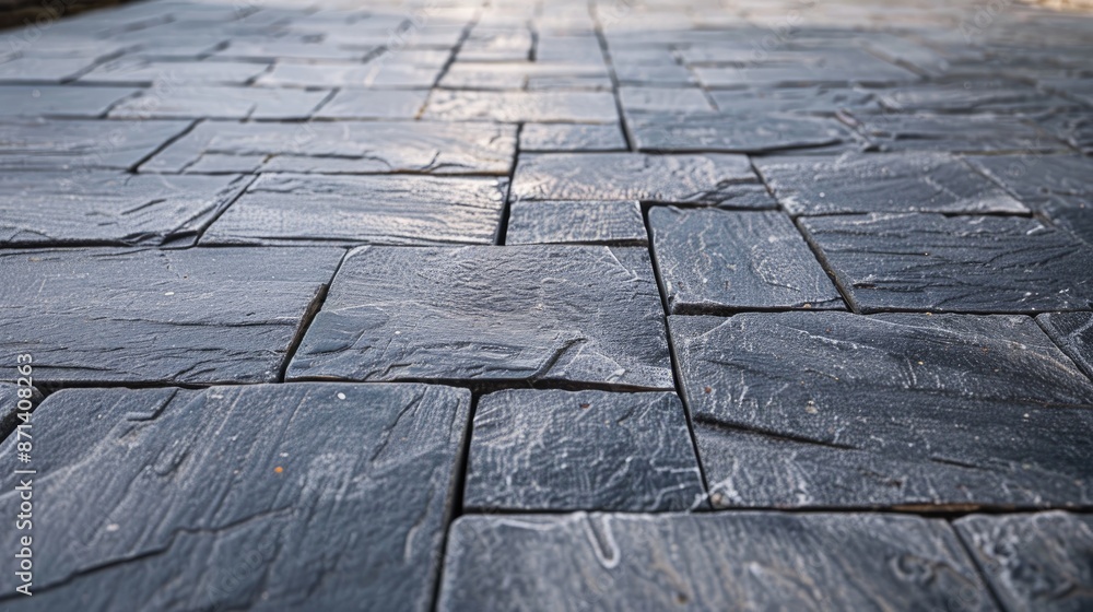 Fototapeta premium Grey Stone Block Paving in Masonry