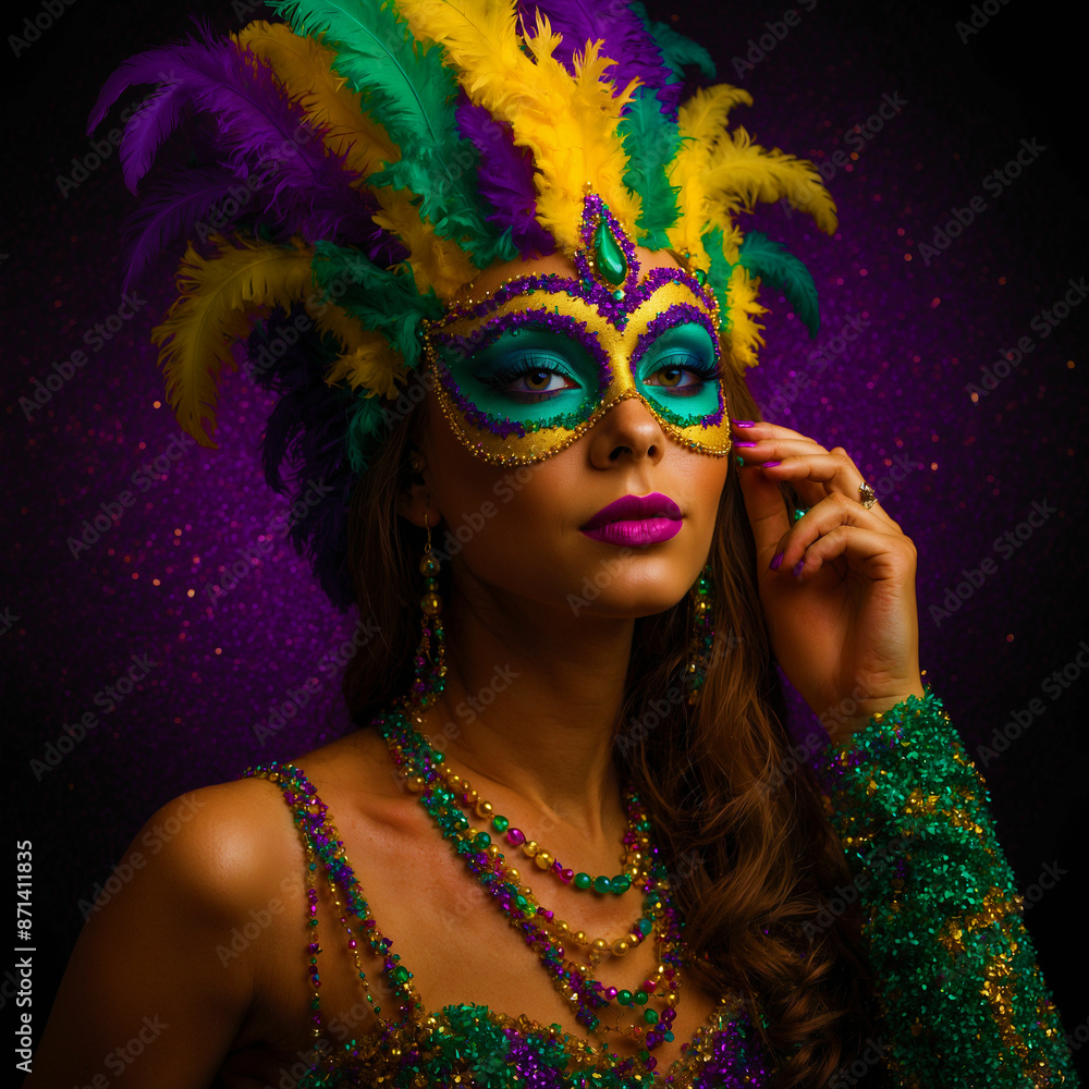 portrait of a woman in carnival mask portrait of a woman in carnival mask