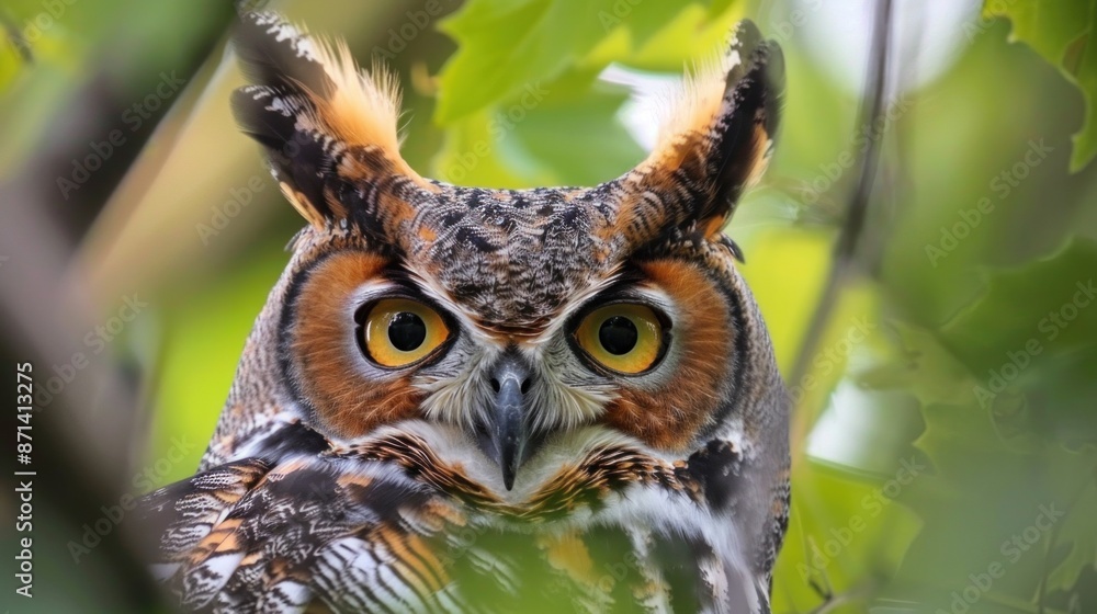 Obraz premium Great horned owl