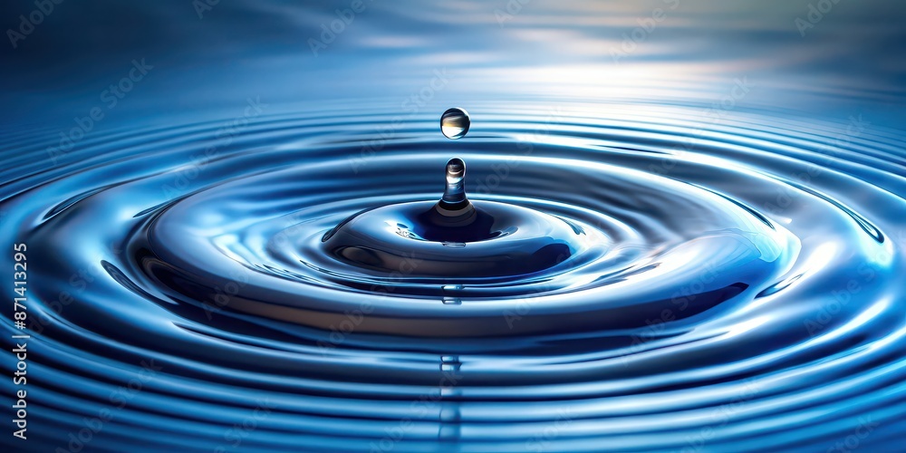 Drop of water creating ripples on the water surface, water, drop, ripples, nature, natural, liquid,clear, splash, macro Drop of water creating ripples on the water surface, water, drop, ripples, nature, natural, liquid,clear, splash, macro