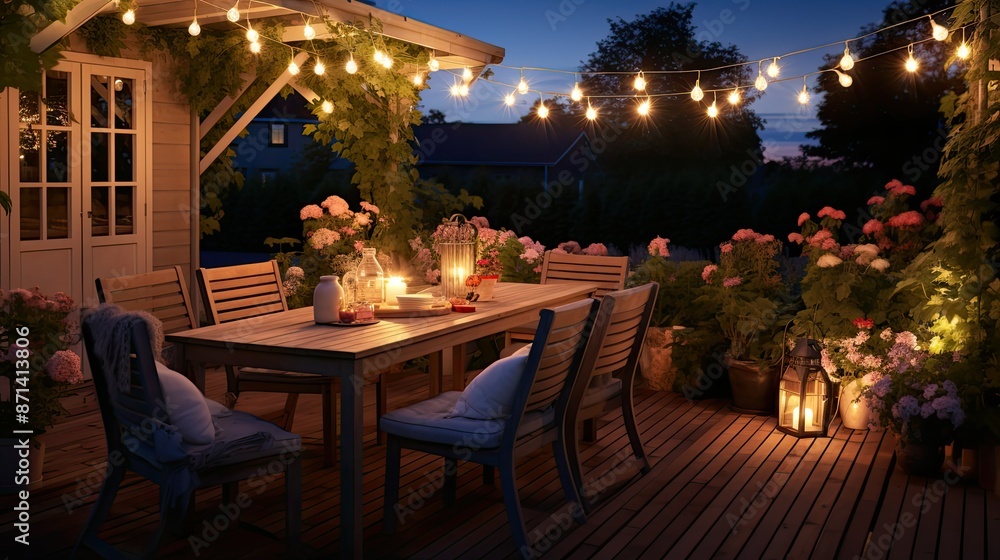 Obraz premium lights patio lighting