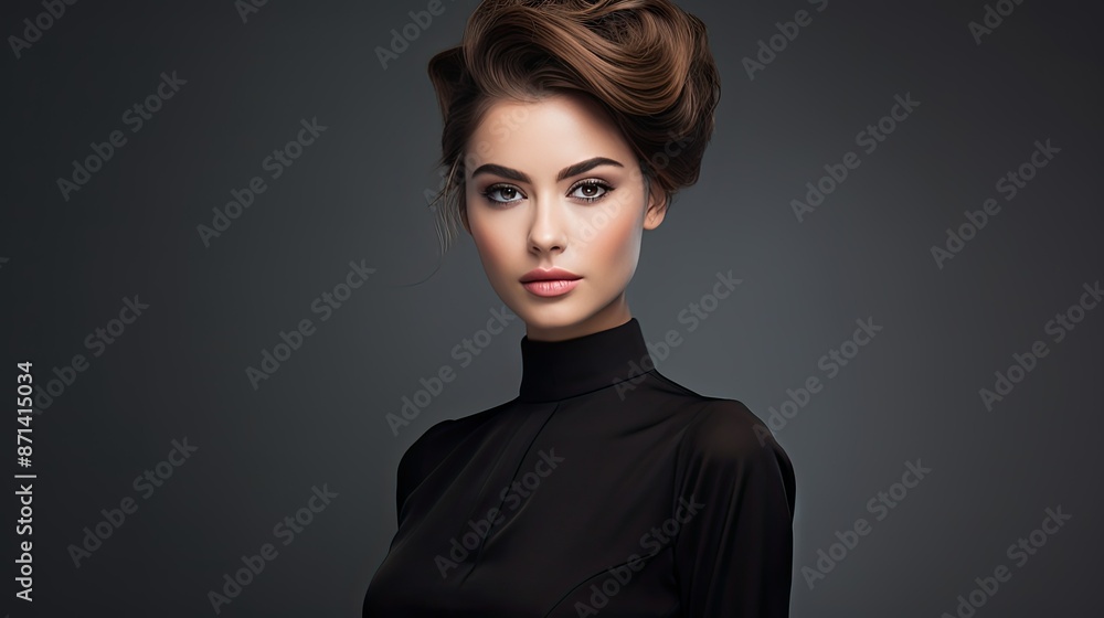 sophisticated brown hair woman sophisticated brown hair woman