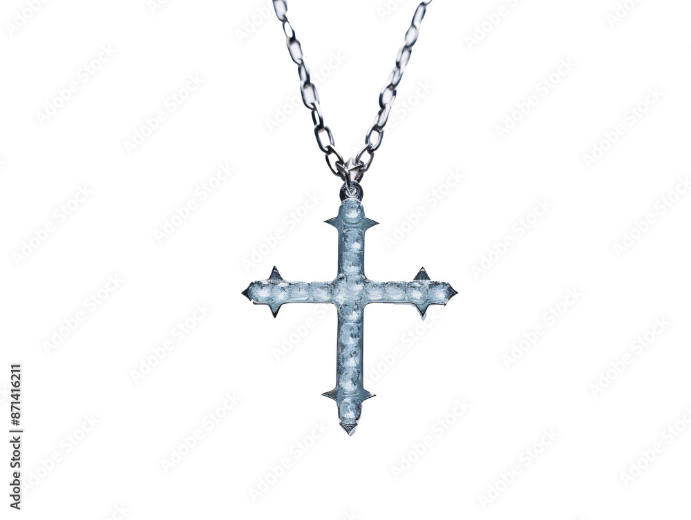 a silver cross on a chain a silver cross on a chain
