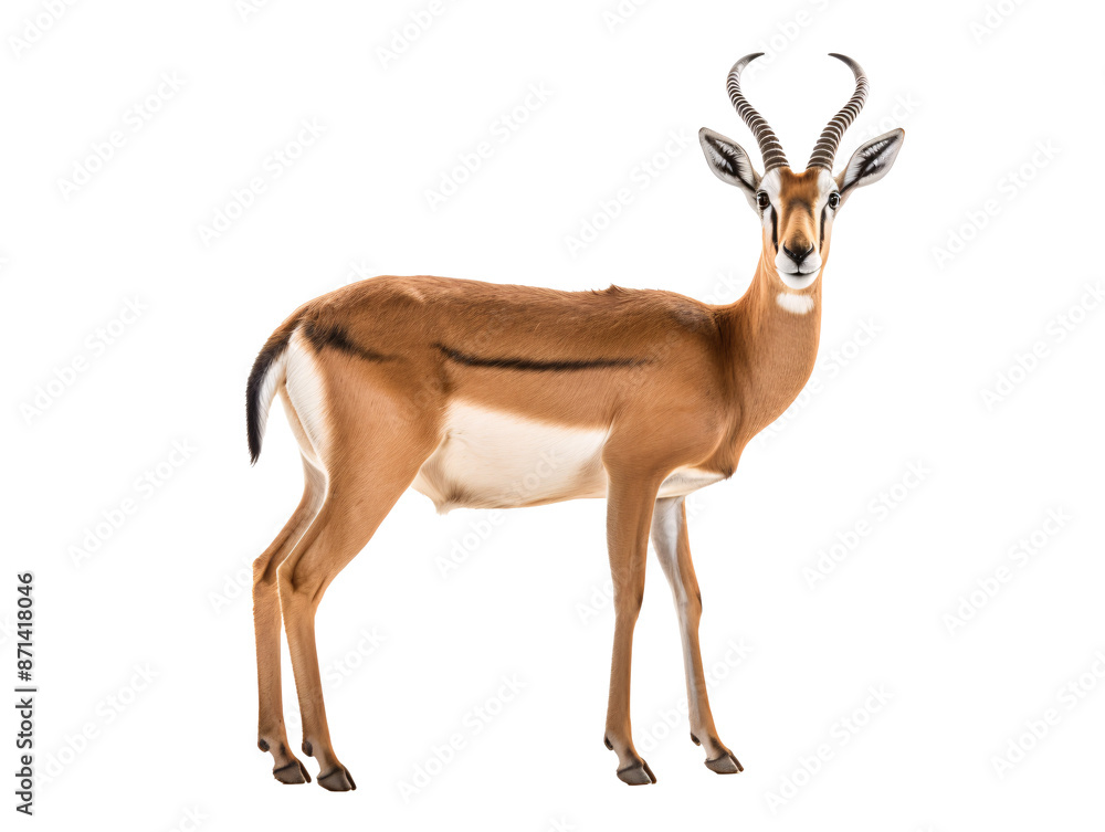 Fototapeta premium a brown and white animal with horns