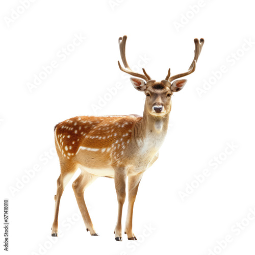 Photo of deer isolated on transparent background