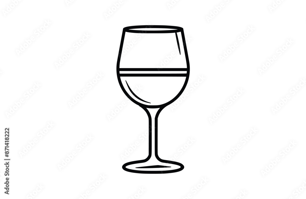 Glass black icon, isolated on white background. Vector illustration. Glass black icon, isolated on white background. Vector illustration.