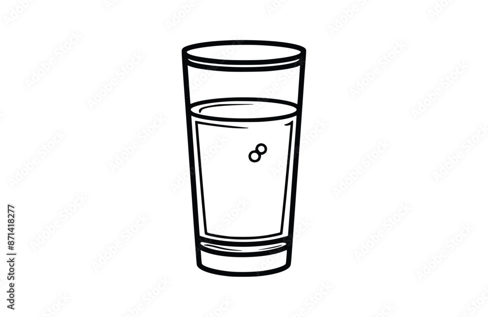 Black glass icon isolated on white background. Beautiful Glass icon. Black glass icon isolated on white background. Beautiful Glass icon.
