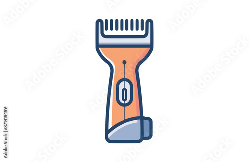 Hair clippers color icon vector, isolated on white background. Beautiful hair clippers icon.