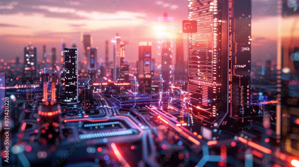 imagine prompt Ultra-modern illustration of a smart city powered by 5G technology imagine prompt Ultra-modern illustration of a smart city powered by 5G technology