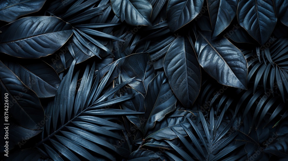 Dark and Moody Tropical Leaf Pattern Dark and Moody Tropical Leaf Pattern