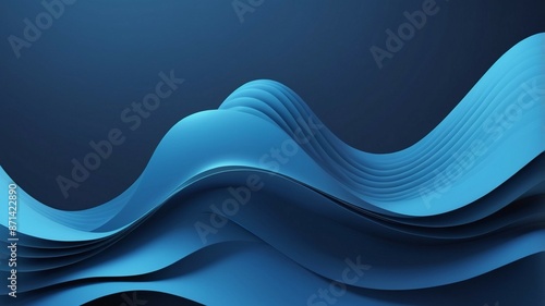 3d abstract blue background. Generated AI.