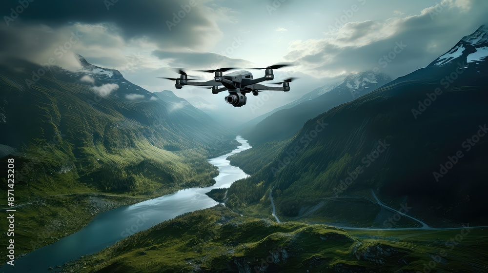 Fototapeta premium landscape technology poster