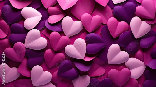 vibrant pink purple heart background